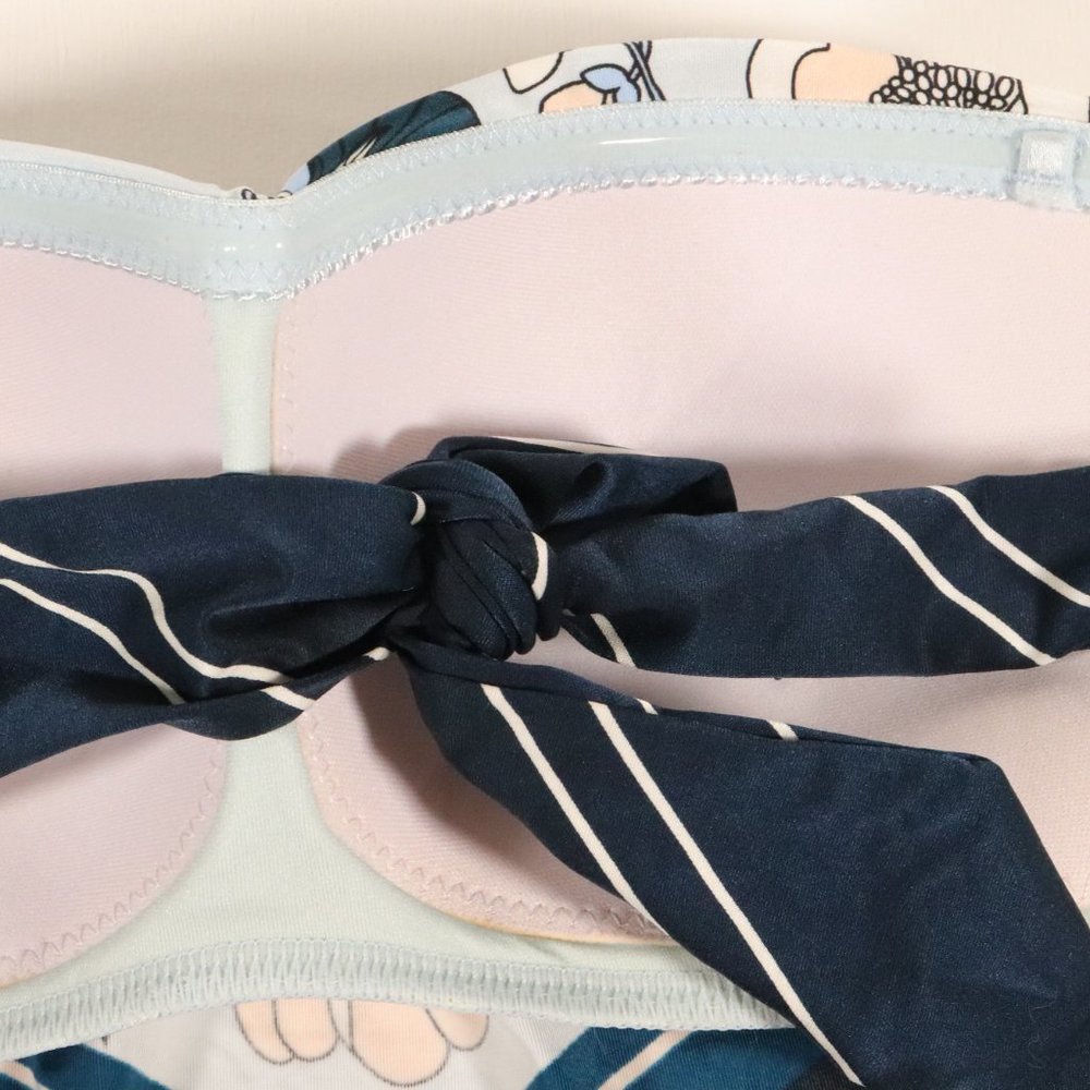 NWT Seafolly X Revolve Powder Blue Splendour Scarf Bandeau - Picture 7 of 10